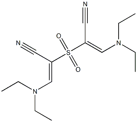 2,2'-Sulfonylbis[(E)-3-diethylaminopropenenitrile] 结构式