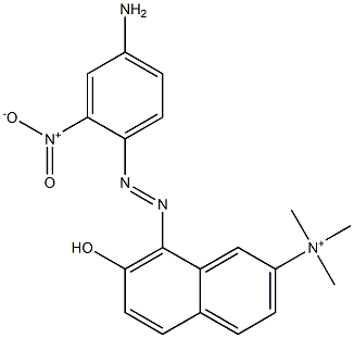 8-[(4-Amino-2-nitrophenyl)azo]-7-hydroxy-N,N,N-trimethyl-2-naphthalenaminium 结构式