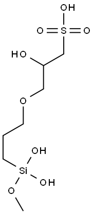 3-[3-[Methoxydi(hydroxy)silyl]propoxy]-2-hydroxy-1-propanesulfonic acid 结构式