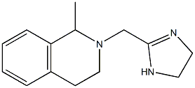 2-[[(1,2,3,4-Tetrahydro-1-methylisoquinolin)-2-yl]methyl]-4,5-dihydro-1H-imidazole 结构式