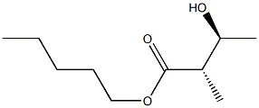 (2S,3S)-2-Methyl-3-hydroxybutyric acid pentyl ester 结构式