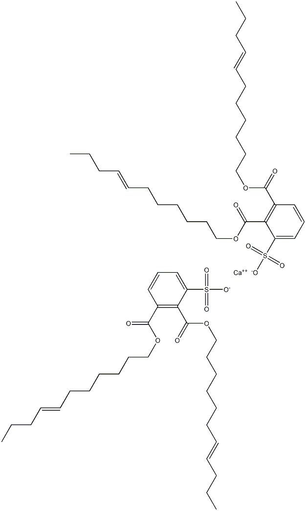 Bis[2,3-di(7-undecenyloxycarbonyl)benzenesulfonic acid]calcium salt 结构式