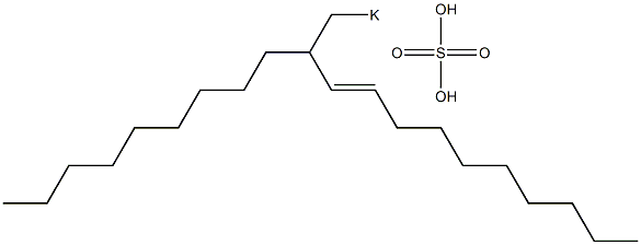 Sulfuric acid 2-nonyl-3-dodecenyl=potassium ester salt 结构式