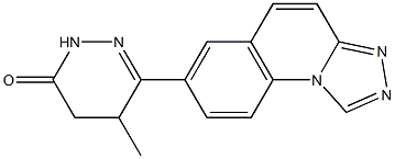 4,5-Dihydro-4-methyl-3-([1,2,4]triazolo[4,3-a]quinolin-7-yl)pyridazin-6(1H)-one 结构式