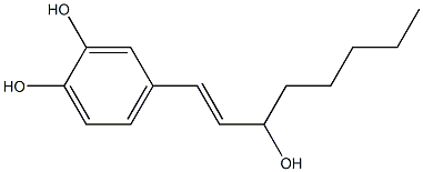 4-[(E)-3-Hydroxy-1-octenyl]pyrocatechol 结构式