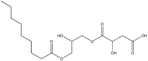 D-Malic acid hydrogen 1-(2-hydroxy-3-nonanoyloxypropyl) ester 结构式