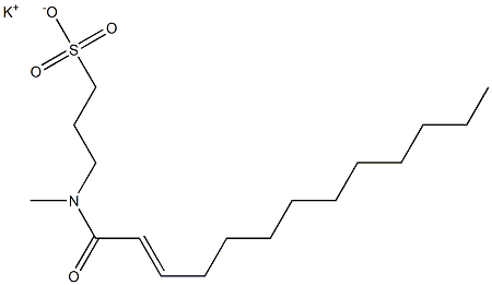 3-[N-(2-Tridecenoyl)-N-methylamino]-1-propanesulfonic acid potassium salt 结构式