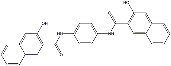 N,N'-(1,4-Phenylene)bis(3-hydroxy-2-naphthalenecarboxamide) 结构式