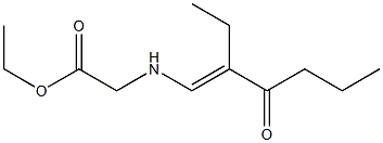 N-(3-Oxo-2-ethyl-1-hexenyl)glycine ethyl ester 结构式