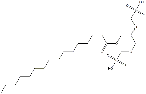 [S,(-)]-1-O-Palmitoyl-D-glycerol 2,3-di(methanesulfonate) 结构式
