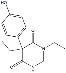 5-Ethyl-5-(4-hydroxyphenyl)-2,5-dihydro-1-ethylpyrimidine-4,6(1H,3H)-dione 结构式