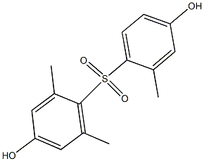 4,4'-Dihydroxy-2,2',6-trimethyl[sulfonylbisbenzene] 结构式