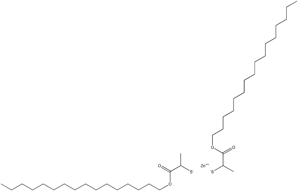 Zinc bis[1-(hexadecyloxycarbonyl)ethanethiolate] 结构式