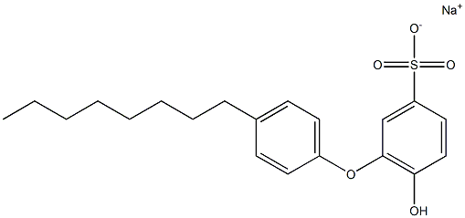 6-Hydroxy-4'-octyl[oxybisbenzene]-3-sulfonic acid sodium salt 结构式