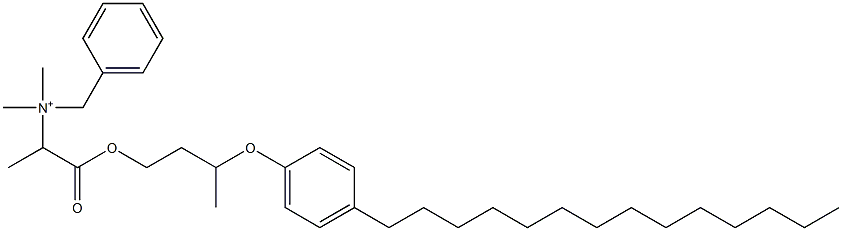 N,N-Dimethyl-N-benzyl-N-[1-[[3-(4-tetradecylphenyloxy)butyl]oxycarbonyl]ethyl]aminium 结构式