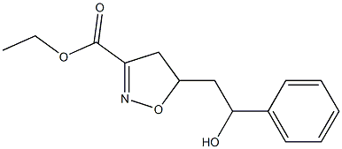 5-(2-Phenyl-2-hydroxyethyl)-4,5-dihydroisoxazole-3-carboxylic acid ethyl ester 结构式