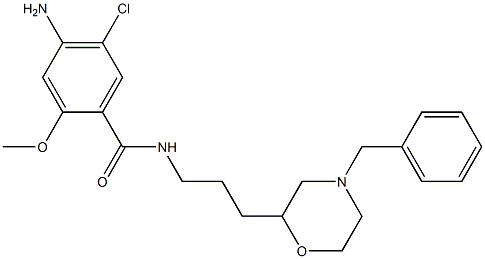 4-Amino-5-chloro-2-methoxy-N-[3-(4-benzylmorpholin-2-yl)propyl]benzamide 结构式