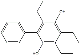 2-Phenyl-3,5,6-triethylbenzene-1,4-diol 结构式