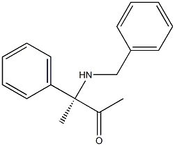 [R,(-)]-3-(Benzylamino)-3-phenyl-2-butanone 结构式