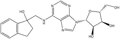 N-[[(2,3-Dihydro-1-hydroxy-1H-inden)-1-yl]methyl]adenosine 结构式