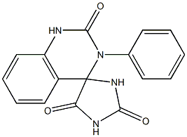 3-Phenyl-1,2-dihydrospiro[quinazoline-4(3H),4'-imidazolidine]-2,2',5'-trione 结构式