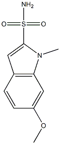 6-Methoxy-1-methyl-1H-indole-2-sulfonamide 结构式