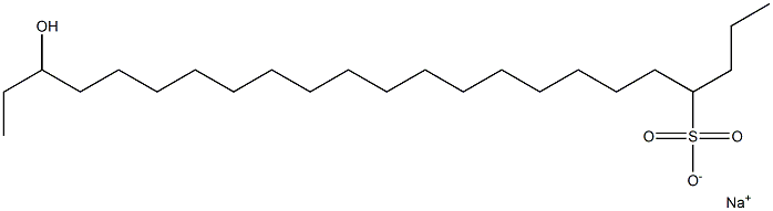 21-Hydroxytricosane-4-sulfonic acid sodium salt 结构式