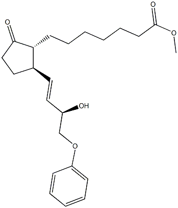 (13E,15R)-15-Hydroxy-9-oxo-16-phenoxy-17,18,19,20-tetranorprost-13-en-1-oic acid methyl ester 结构式