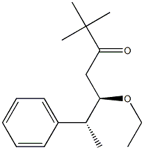 (5R,6R)-5-Ethoxy-2,2-dimethyl-6-phenyl-3-heptanone 结构式