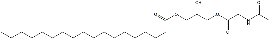 1-[(N-Acetylglycyl)oxy]-2,3-propanediol 3-octadecanoate 结构式