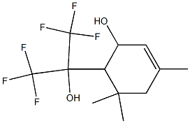 6-[2,2,2-Trifluoro-1-hydroxy-1-(trifluoromethyl)ethyl]-3,5,5-trimethyl-2-cyclohexen-1-ol 结构式