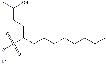 2-Hydroxytridecane-5-sulfonic acid potassium salt 结构式