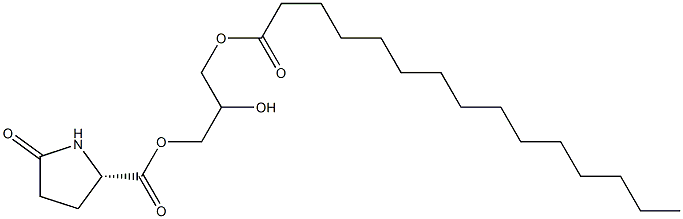 1-[(L-Pyroglutamoyl)oxy]-2,3-propanediol 3-pentadecanoate 结构式