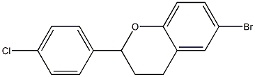 6-Bromo-2-(4-chlorophenyl)-3,4-dihydro-2H-1-benzopyran 结构式