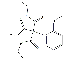 2-Methoxyphenylmethanetricarboxylic acid triethyl ester 结构式