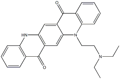 5-[2-(Diethylamino)ethyl]-5,12-dihydroquino[2,3-b]acridine-7,14-dione 结构式