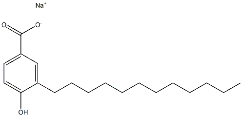 3-Dodecyl-4-hydroxybenzoic acid sodium salt 结构式