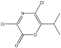 3,5-Dichloro-6-isopropyl-2H-1,4-oxazin-2-one 结构式