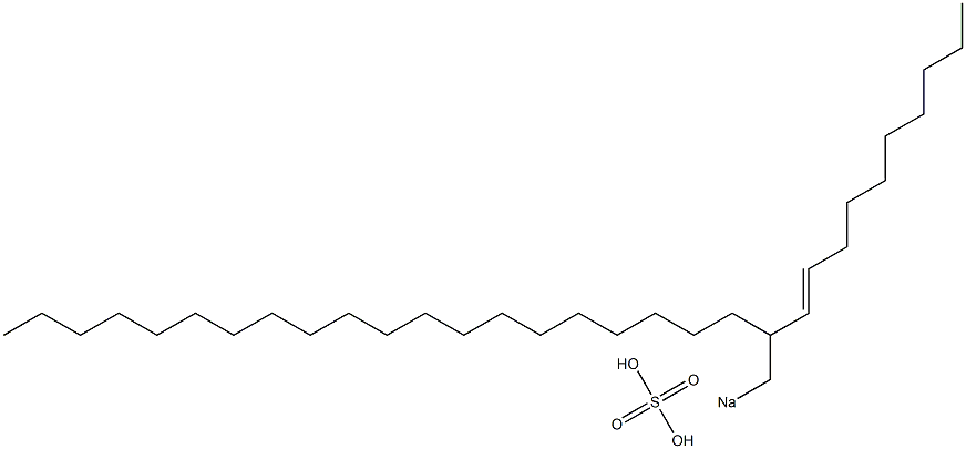 Sulfuric acid 2-(1-decenyl)docosyl=sodium ester salt 结构式