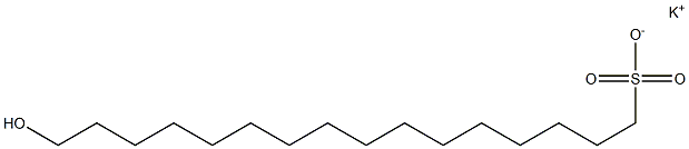 16-Hydroxyhexadecane-1-sulfonic acid potassium salt 结构式