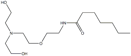 N-[2-[2-[Bis(2-hydroxyethyl)amino]ethoxy]ethyl]heptanamide 结构式