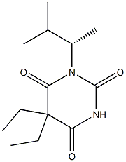 5,5-Diethyl-1-[(S)-1,2-dimethylpropyl]barbituric acid 结构式
