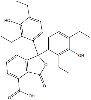 1,1-Bis(2,4-diethyl-3-hydroxyphenyl)-1,3-dihydro-3-oxoisobenzofuran-4-carboxylic acid 结构式