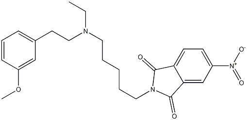 N-[5-[Ethyl[2-(3-methoxyphenyl)ethyl]amino]pentyl]-5-nitrophthalimide 结构式