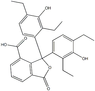 1,1-Bis(2,4-diethyl-3-hydroxyphenyl)-1,3-dihydro-3-oxoisobenzofuran-7-carboxylic acid 结构式