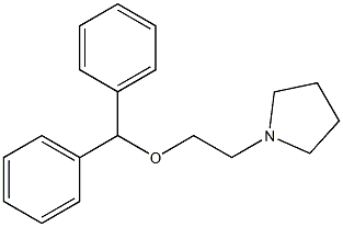 1-[2-(Diphenylmethoxy)ethyl]pyrrolidine 结构式