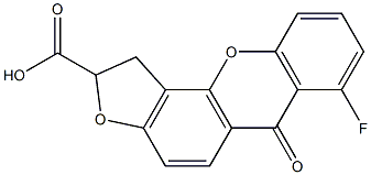 1,2-Dihydro-7-fluoro-6-oxo-6H-furo[2,3-c]xanthene-2-carboxylic acid 结构式