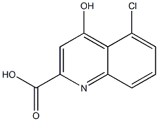 4-Hydroxy-5-chloroquinoline-2-carboxylic acid 结构式