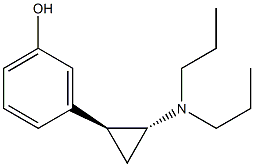 3-[(1S,2R)-2-Dipropylaminocyclopropyl]phenol 结构式