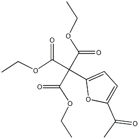 5-Acetylfuran-2-ylmethanetricarboxylic acid triethyl ester 结构式